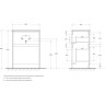 База под раковину BELBAGNO KRAFT39-600/390-2C-PIA-BO