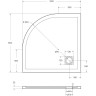 Душевой поддон из искусственного мрамора 90x90 см BELBAGNO TRAY-MR-UNO-R-90-550-35-W