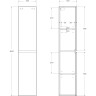 Шкаф подвесной BELBAGNO ALBANO с двумя распашными дверцами с доводчиками, с двумя полками, Rovere Vintage Bianco, 320x320x1600 мм ALBANO-1600-2A-SC-RVB-P