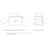 Тумба Bianco Opaco 80 см BELBAGNO KRAFT KRAFT80BO-KEPMGL-1306-SET